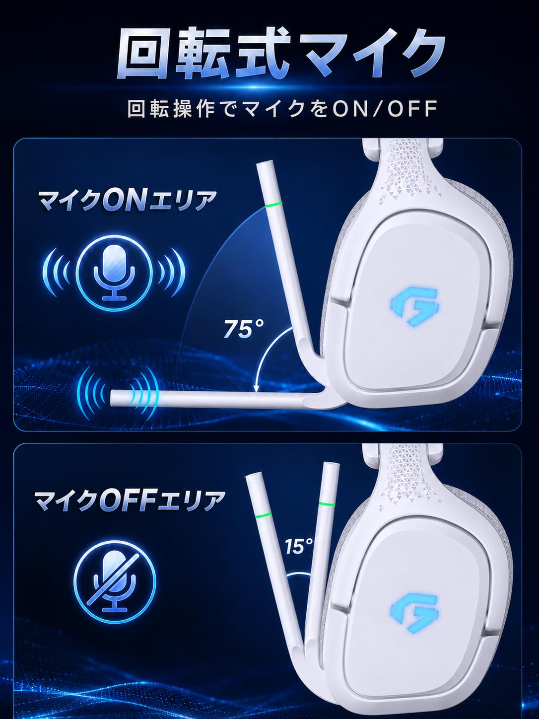 新品✨Gvyugke ゲーミングヘッドセット ワイヤレス 4WAY接続 ホワイト Amazon.co.jp: Gvyugke ゲーミングヘッドセット 4WAY接続 2.4G USB
